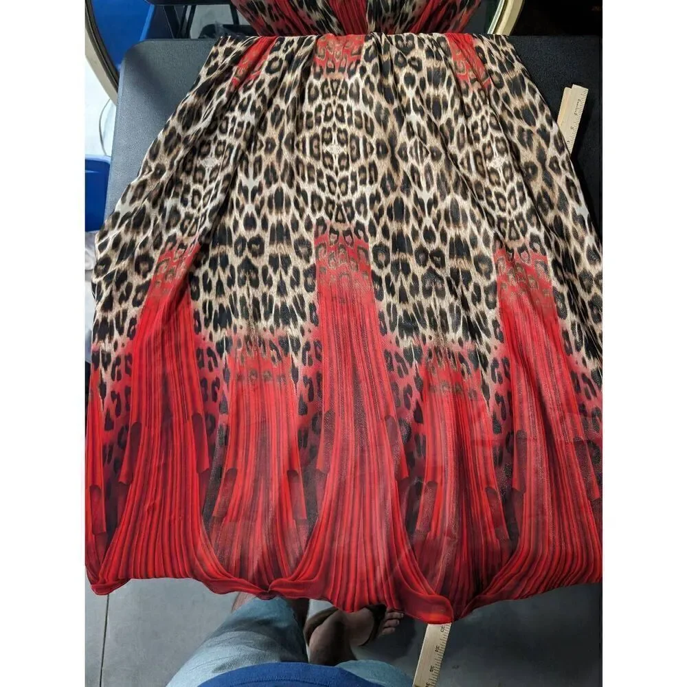 Ever Pretty Multicolor Animal Print Backless Halter top Dress Women's 10
